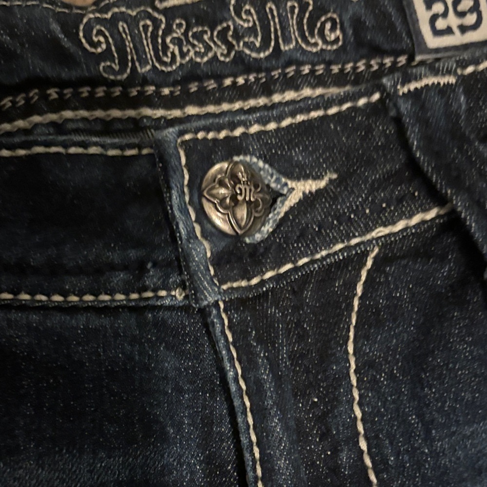 Miss Me Women's Embellished Dark Blue Jeans - Picture 6 of 8